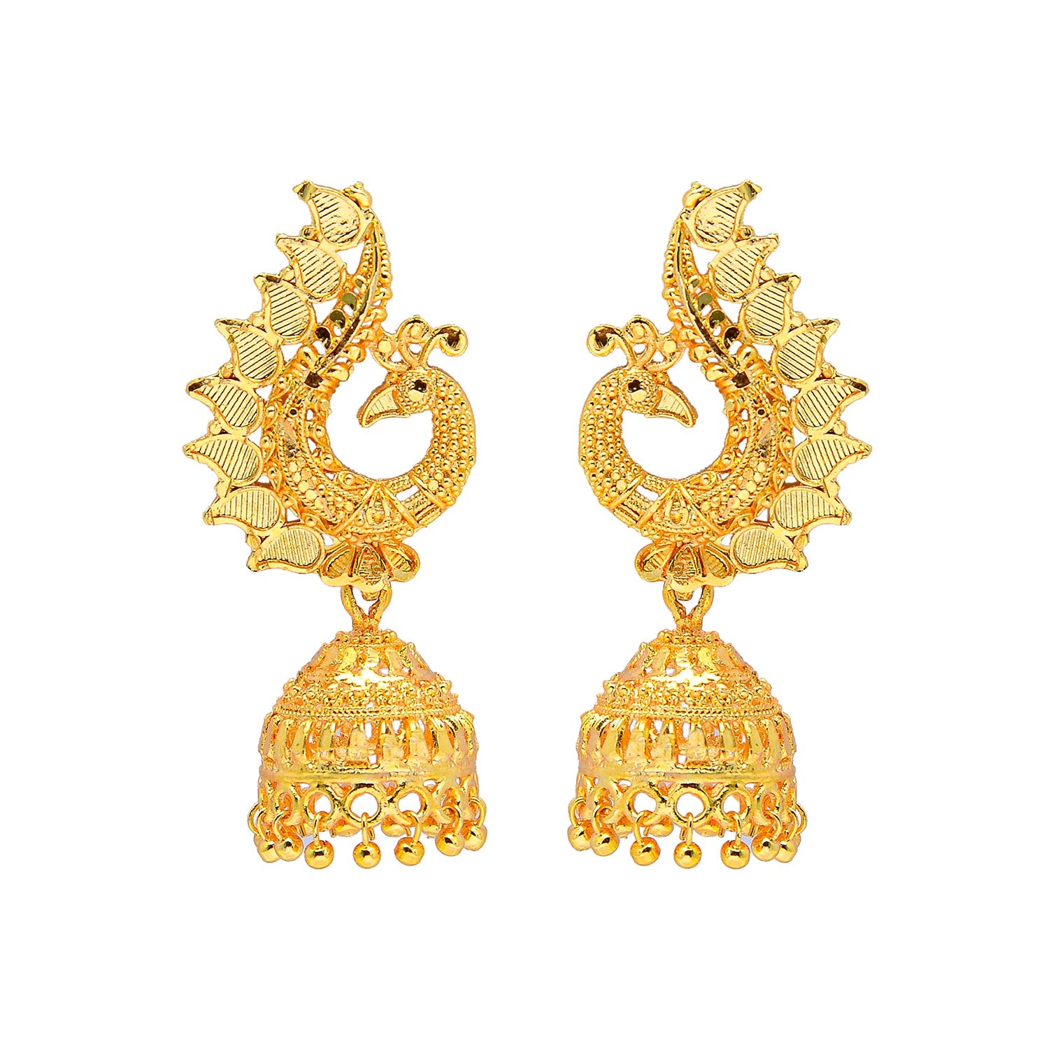 Buy Traditional Gold Design Gold Plated Earrings Daily Use